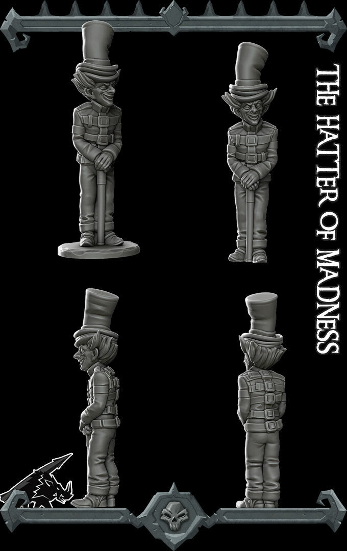 THE HATTER OF MADNESS - Miniature | All Sizes | Dungeons and Dragons | Pathfinder | War Gaming