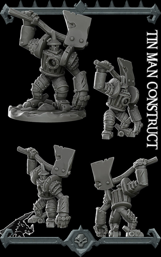 TIN MAN CONSTRUCT - Miniature | All Sizes | Dungeons and Dragons | Pathfinder | War Gaming