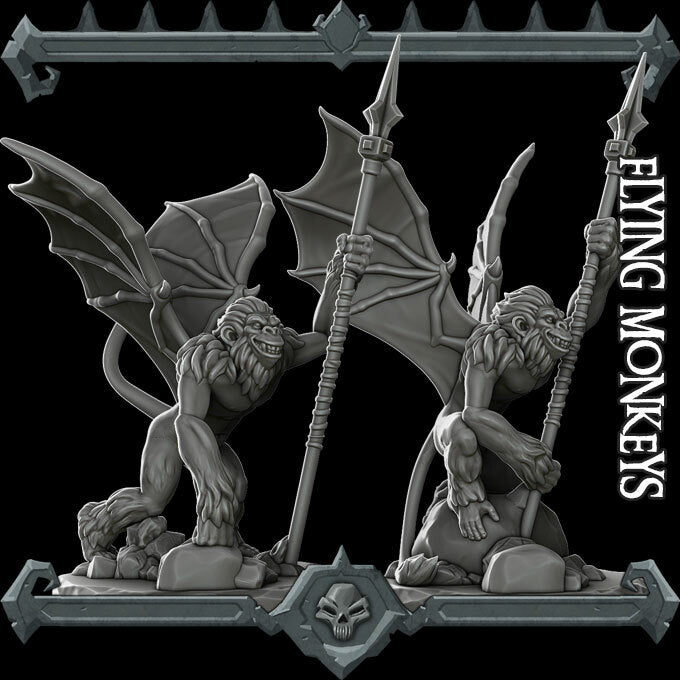 FLYING MONKEYS - Miniature | All Sizes | Dungeons and Dragons | Pathfinder | War Gaming