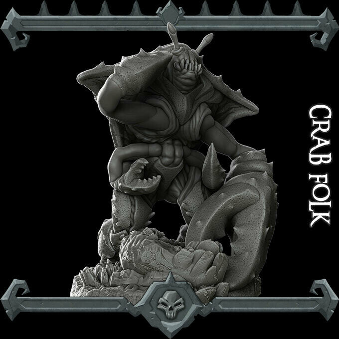 CRAB FOLK - Miniature | Dungeons and dragons | Cthulhu | Pathfinder | War Gaming
