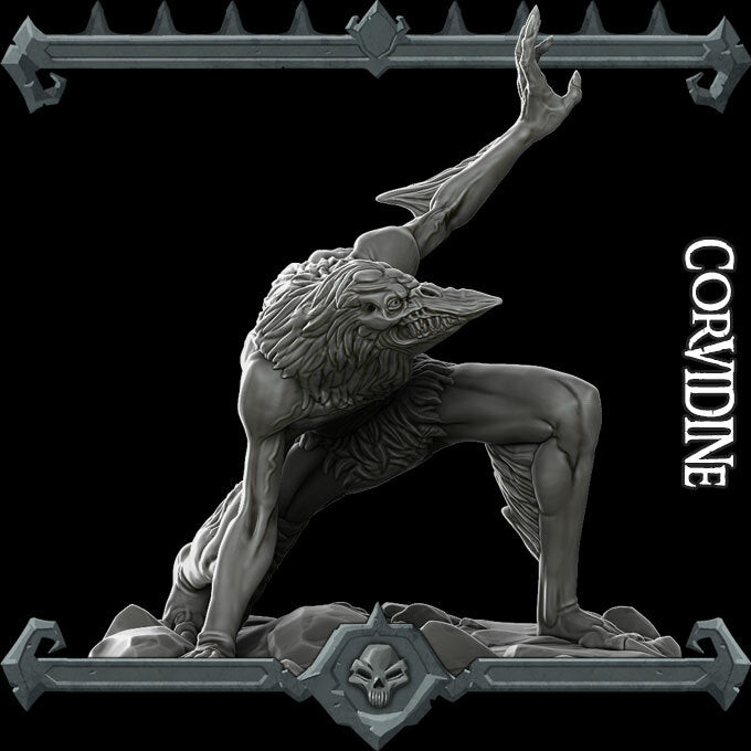 CORVIDINE - Miniature | Dungeons and dragons | Cthulhu | Pathfinder | War Gaming