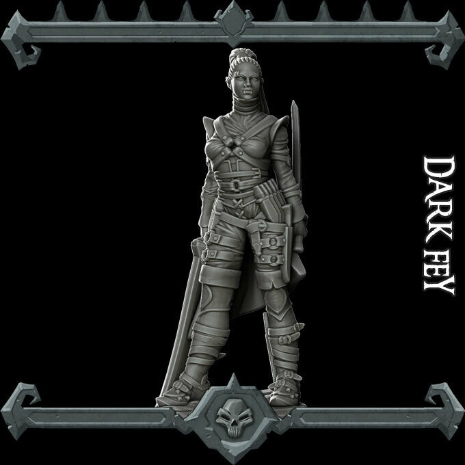 DARK FEY (FEMALE) - Miniature | All Sizes | Dungeons and Dragons | Pathfinder | War Gaming