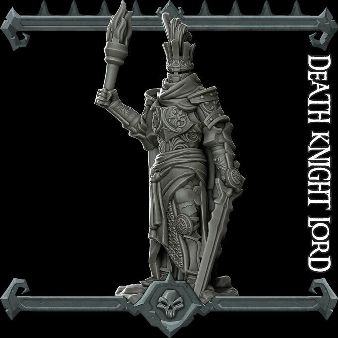 DEATH KNIGHT LORD - Miniature | All Sizes | Dungeons and Dragons | Pathfinder | War Gaming