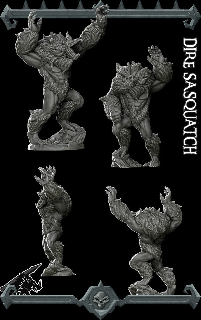 DIRE SASQUATCH - Miniature | All Sizes | Dungeons and Dragons | Pathfinder | War Gaming