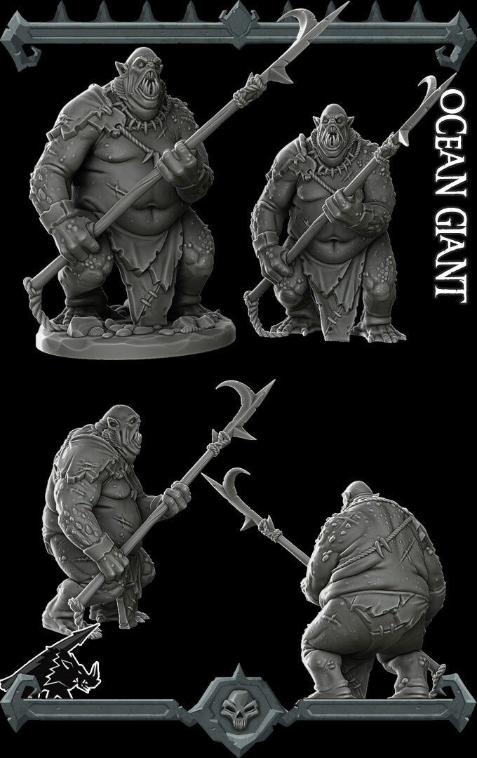 OCEAN GIANT - Miniature | All Sizes | Dungeons and Dragons | Pathfinder | War Gaming