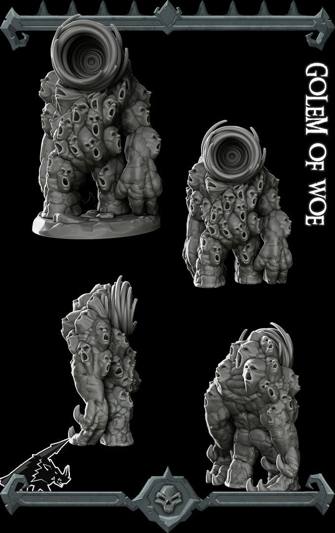 GOLEM OF WOE - Miniature | All Sizes | Dungeons and Dragons | Pathfinder | War Gaming