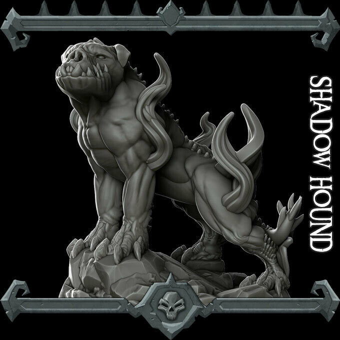 SHADOWFALL HOUND - Miniature | All Sizes | Dungeons and Dragons | Pathfinder | War Gaming