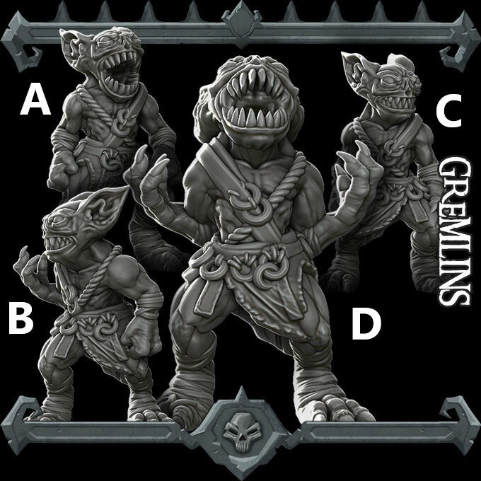 TUSKLAND GREMLINS - Monster miniature | All Sizes | Dungeons and Dragons | Pathfinder | War Gaming