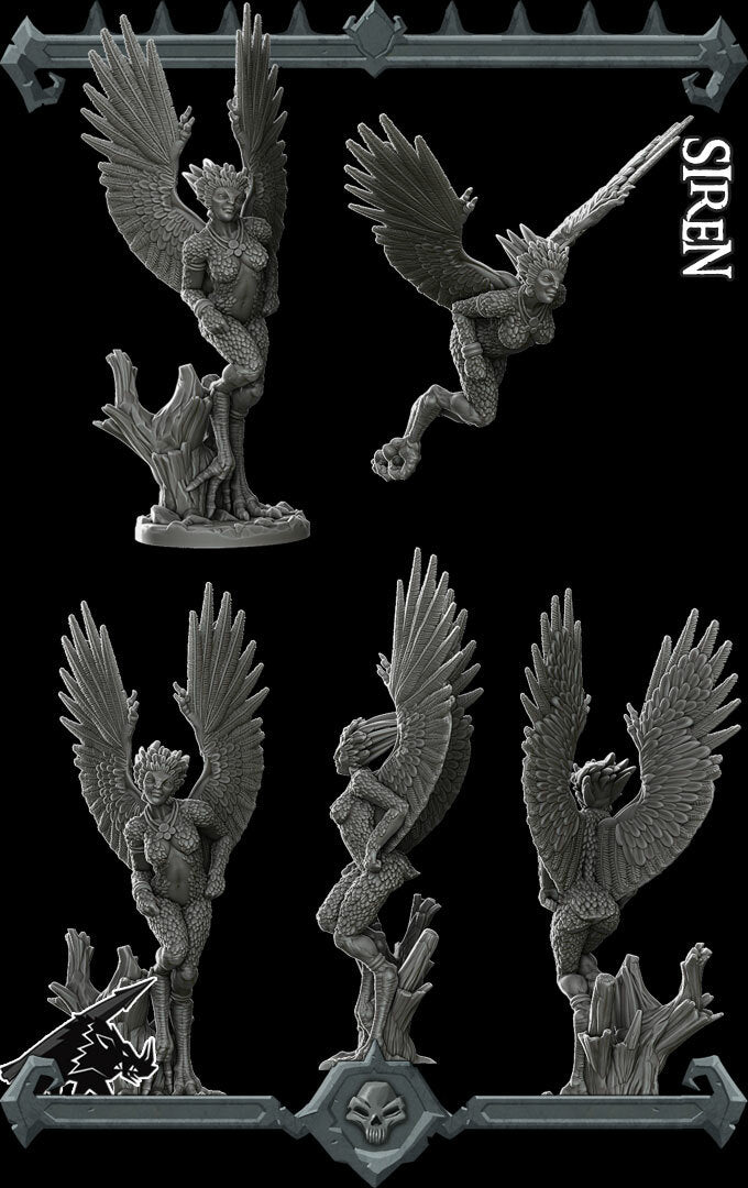 SIREN - Monster miniature | All Sizes | Dungeons and Dragons | Pathfinder | War Gaming