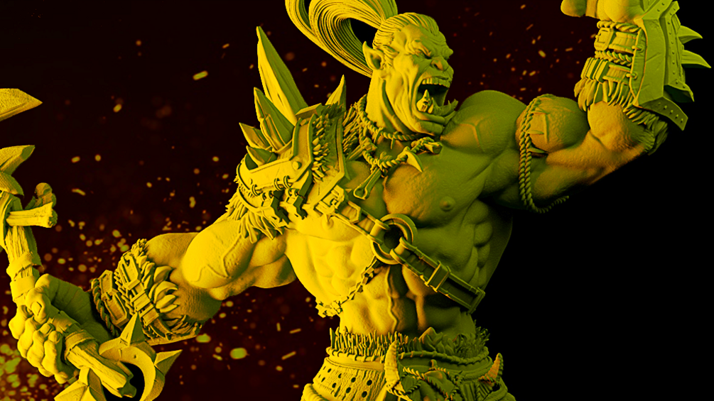 ORC Figure - Gnadug The Bonebreaker | Resin model | Collectible / Wargaming / RPG / Bust