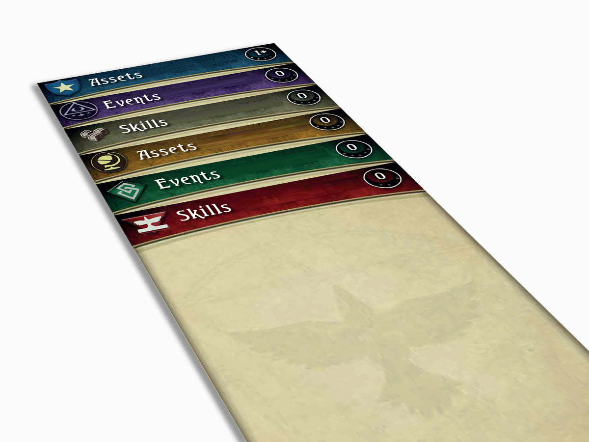Assets, Events, Skills Expansion Dividers - Arkham Horror LCG Deck Box Dividers