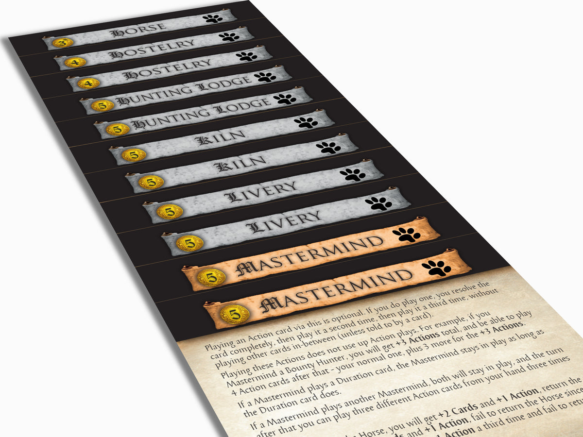 Dominion - MENAGERIE - Game Card Dividers - High Quality Printed Cards