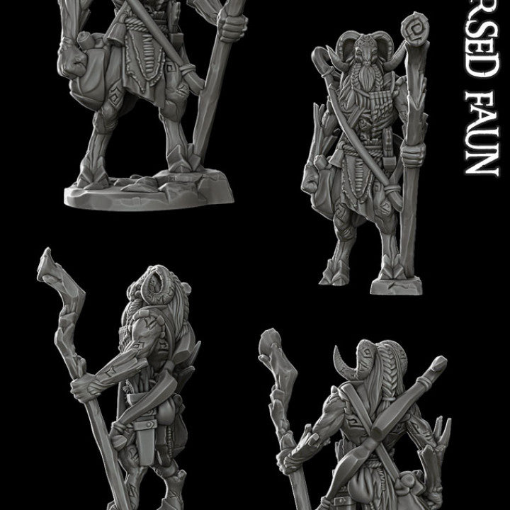 CURSED FAUN - Miniature | All Sizes | Dungeons and Dragons | Pathfinder | War Gaming