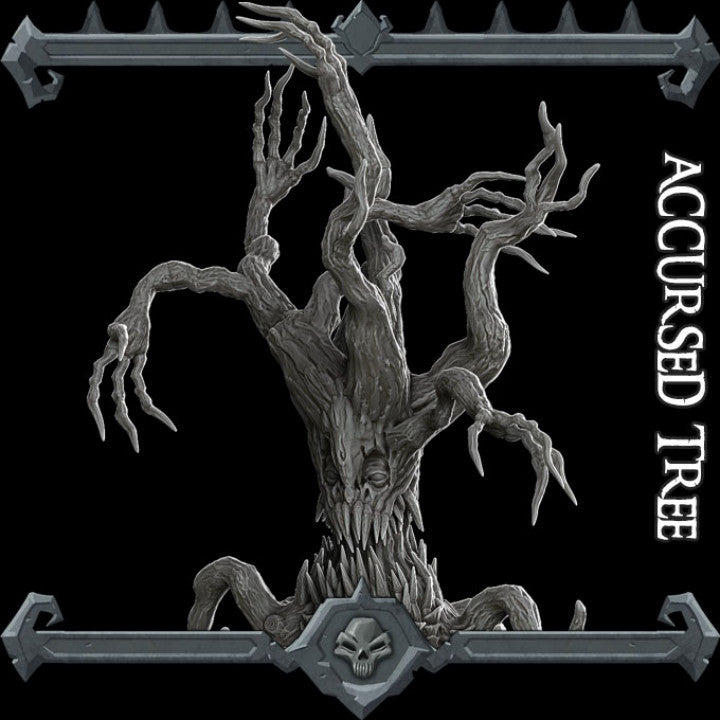 ACCURSED TREE - 6-18 Inch Tall Epic Resin Model | Dungeon Terrain | Cthulhu| Pathfinder | War Gaming