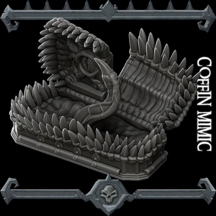 COFFIN MIMIC- Miniature | Dungeons and dragons | Cthulhu | Pathfinder | War Gaming