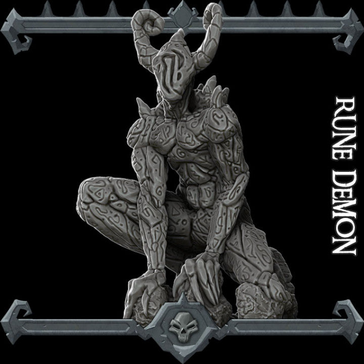 RUNE DEMON - Dungeons and dragons | Cthulhu | Pathfinder | War Gaming| Miniature Model