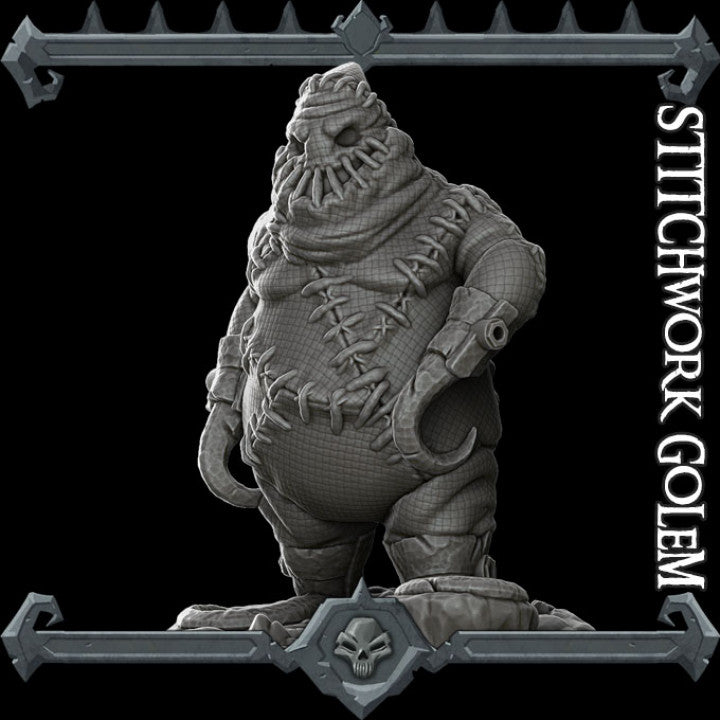 STITCHWORK GOLEM - Dungeons and dragons | Cthulhu | Pathfinder | War Gaming| Miniature Model