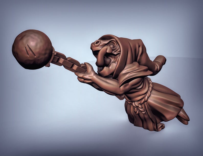 Cave Kobold - Ball and Chain Resin Miniature for DnD | Tabletop Gaming