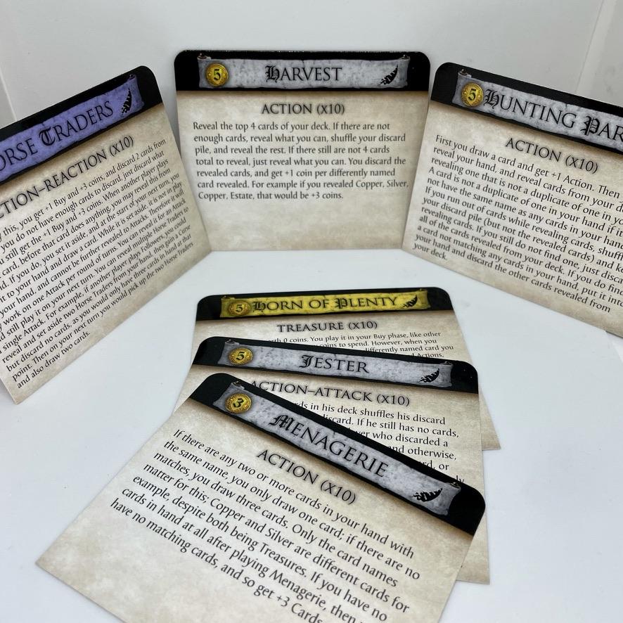 Dominion - ADVENTURES - Game Card Dividers - High Quality Printed Cards