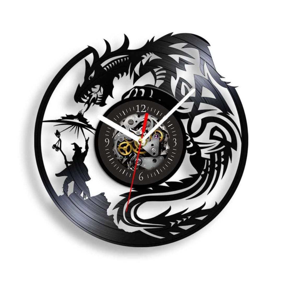 12" Dungeons & Dragons | Fantasy | Themed Vinyl Record Wall Clock Decor Gift