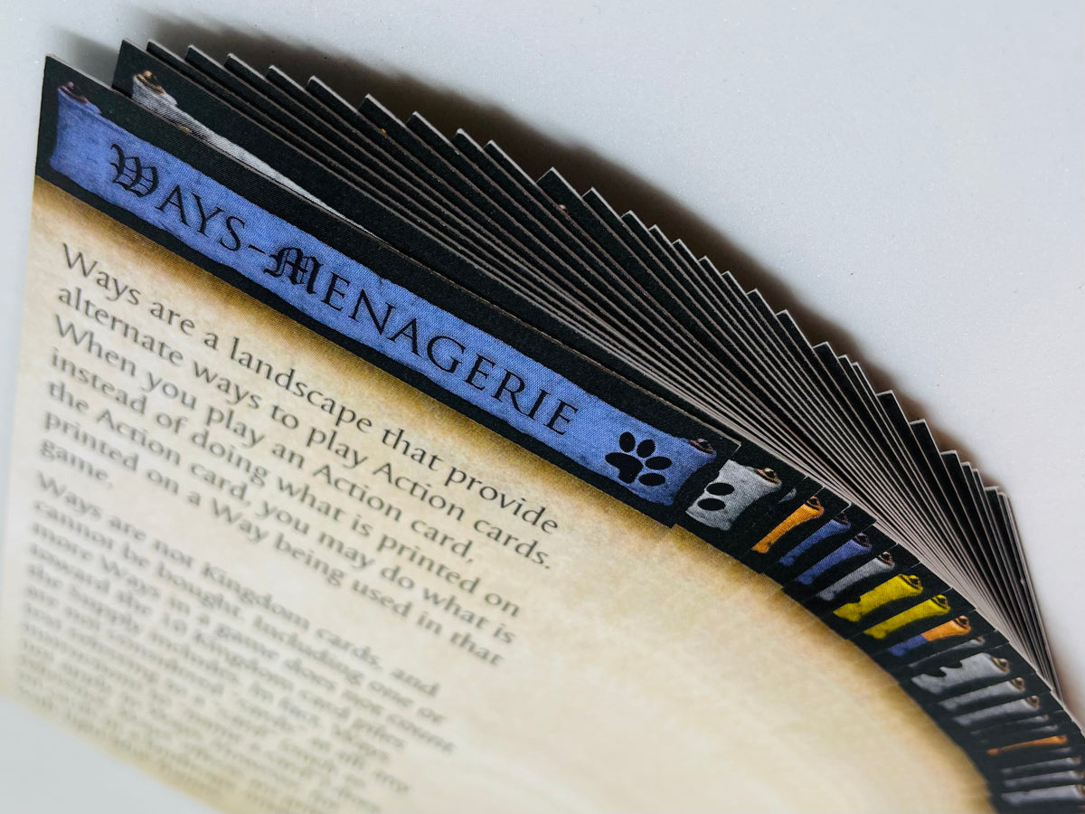 Dominion - MENAGERIE - Game Card Dividers - High Quality Printed Cards