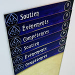 Soutien, Événements, Compétences | Horreur à Arkham JCE - Intercalaires -Langue Française