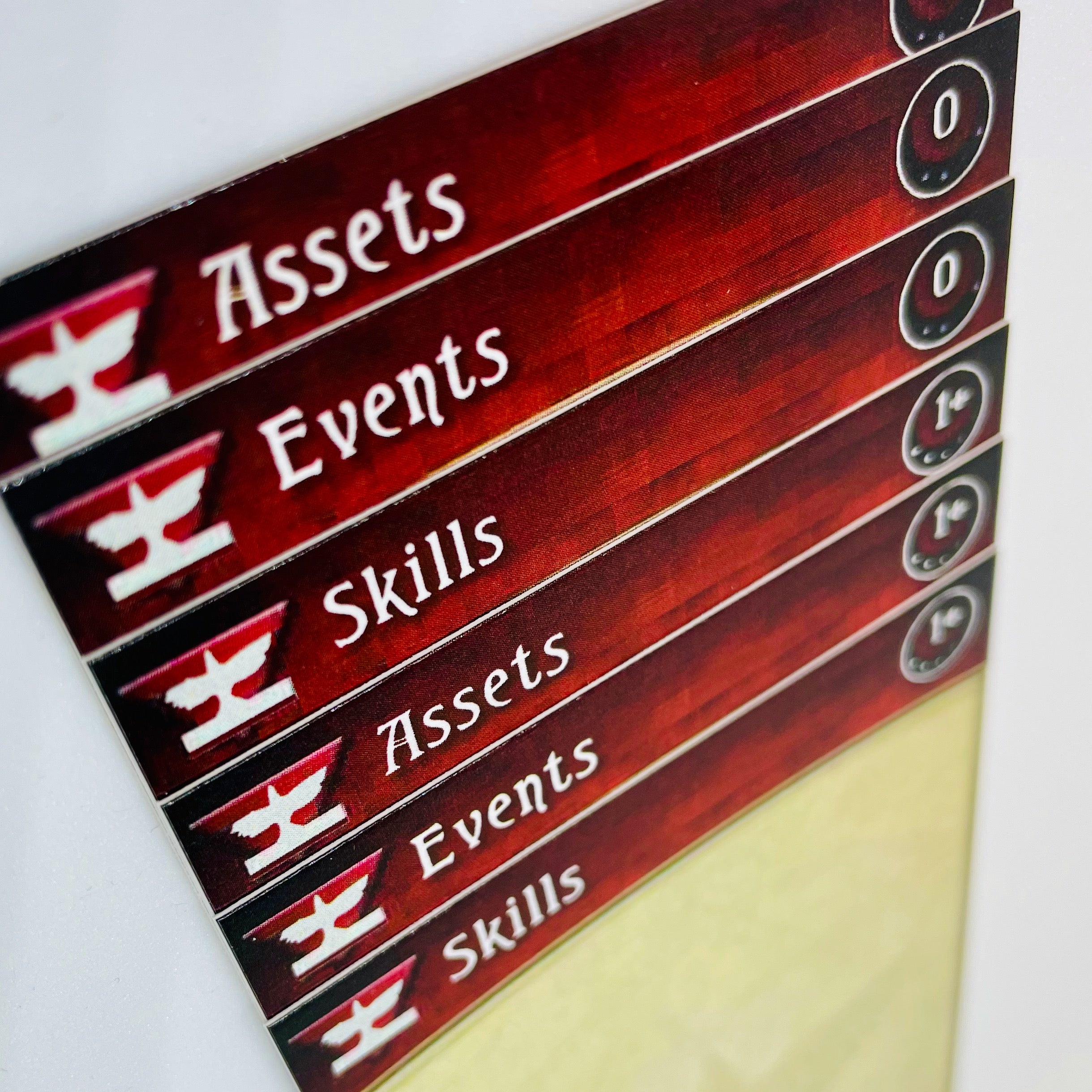Assets, Events, Skills Expansion Dividers - Arkham Horror LCG Deck Box Paragon Star Assets, Events, Skills Expansion Dividers - Arkham Horror LCG Deck Box Paragon Star