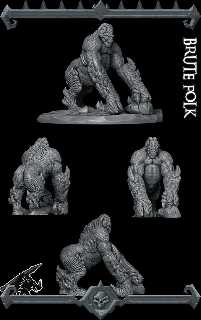 BRUTE FOLK - Miniature -All Sizes | Dungeons and Dragons | Pathfinder | War Gaming