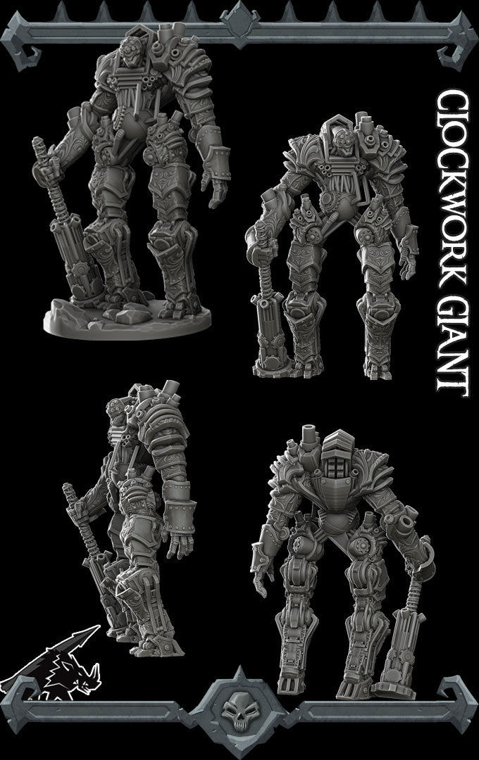 CLOCKWORK GIANT - Miniature | All Sizes | Dungeons and Dragons | Pathfinder | War Gaming
