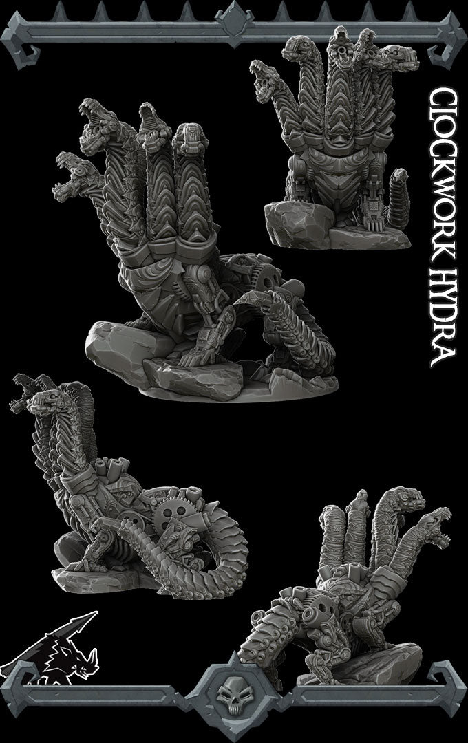 CLOCKWORK HYDRA - Miniature | Dungeons and dragons | Cthulhu | Pathfinder | War Gaming