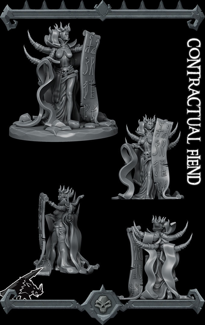 CONTRACTUAL FIEND - Miniature | All Sizes | Dungeons and Dragons | Pathfinder | War Gaming