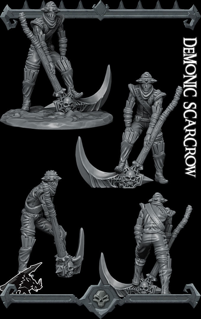 DEMONIC SCARECROW - Miniature -All Sizes | Dungeons and Dragons | Pathfinder | War Gaming