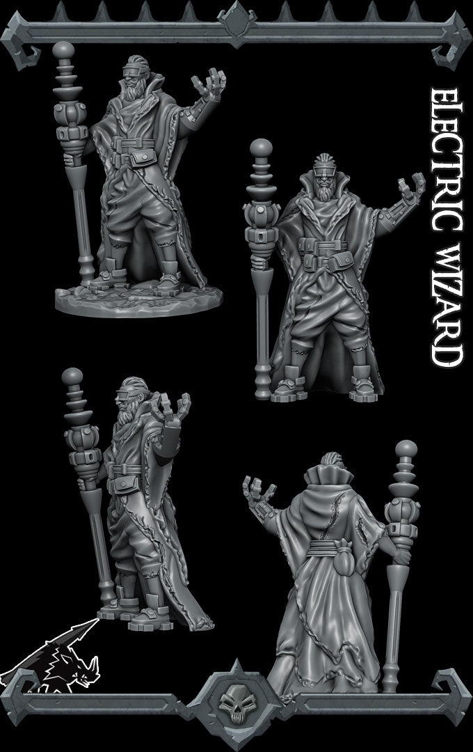 ELECTRIC WIZARD - Miniature | All Sizes | Dungeons and Dragons | Pathfinder | War Gaming