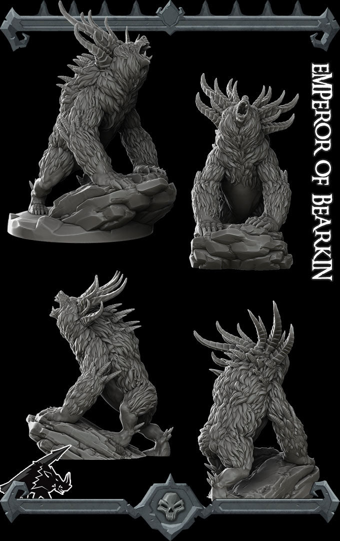 EMPEROR OF BEARKIN - Miniature -All Sizes | Dungeons and Dragons | Pathfinder | War Gaming