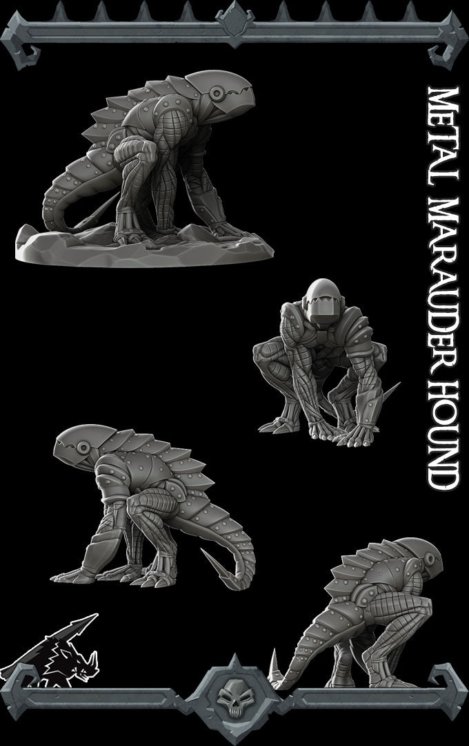 METAL MARAUDER HOUND - Miniature | All Sizes | Dungeons and Dragons | Pathfinder | War Gaming
