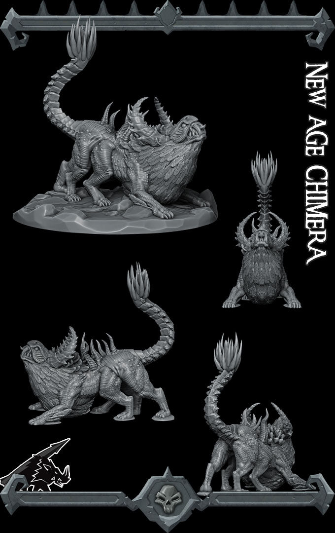 NEW AGE CHIMERA- Miniature | Dungeons and dragons | Cthulhu | Pathfinder | War Gaming