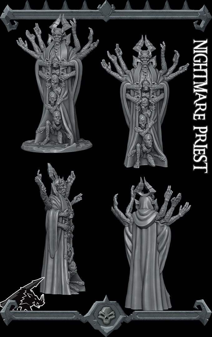 NIGHTMARE PRIEST - Miniature | All Sizes | Dungeons and Dragons | Pathfinder | War Gaming