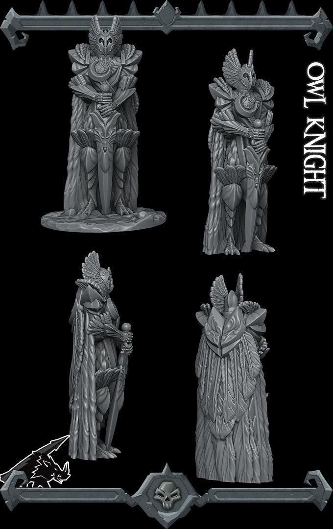 OWL KNIGHT - Miniature | All Sizes | Dungeons and Dragons | Pathfinder | War Gaming