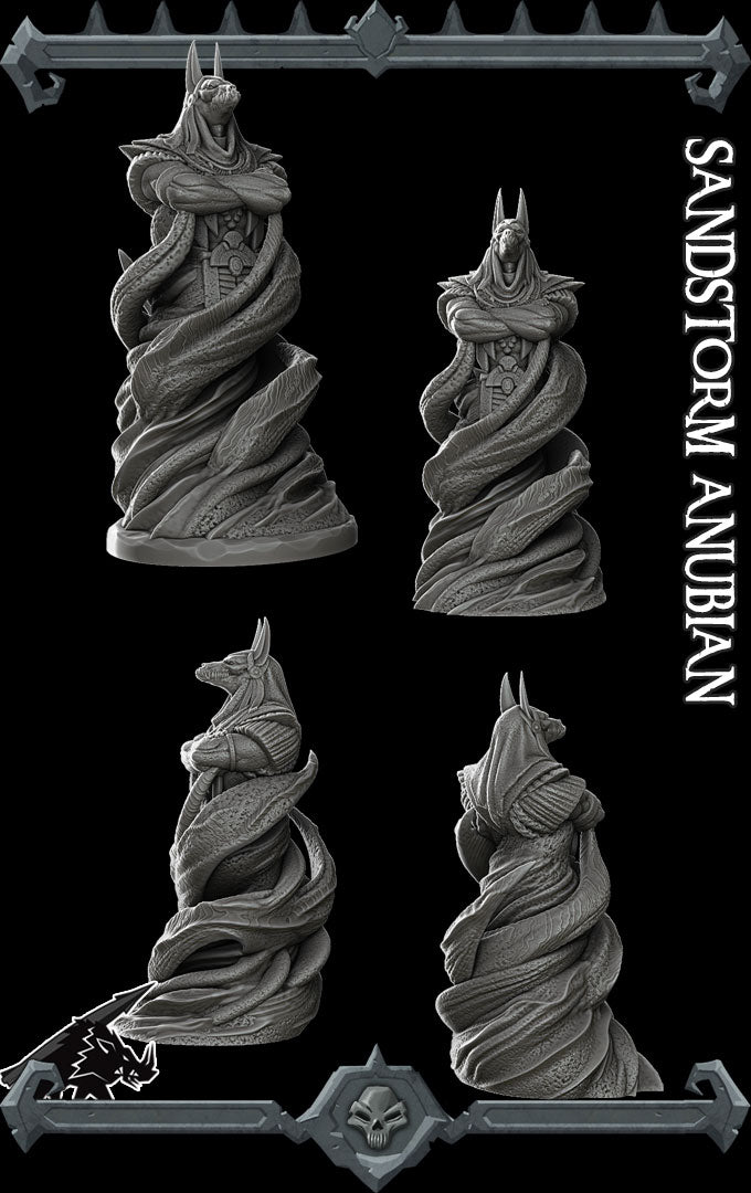 SANDSTORM ANUBIAN - Miniature | All Sizes | Dungeons and Dragons | Pathfinder | War Gaming