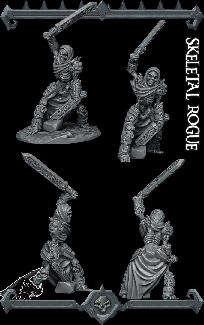 SKELETAL ROGUE - Miniature | All Sizes | Dungeons and Dragons | Pathfinder | War Gaming