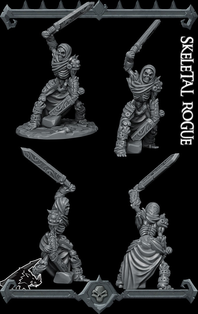 SKELETAL ROGUE - Miniature Model | All Sizes | Dungeons and Dragons | Pathfinder | War Gaming