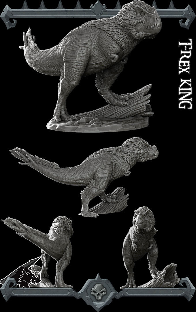 T-REX KING - Miniature -All Sizes | Dungeons and Dragons | Pathfinder | War Gaming