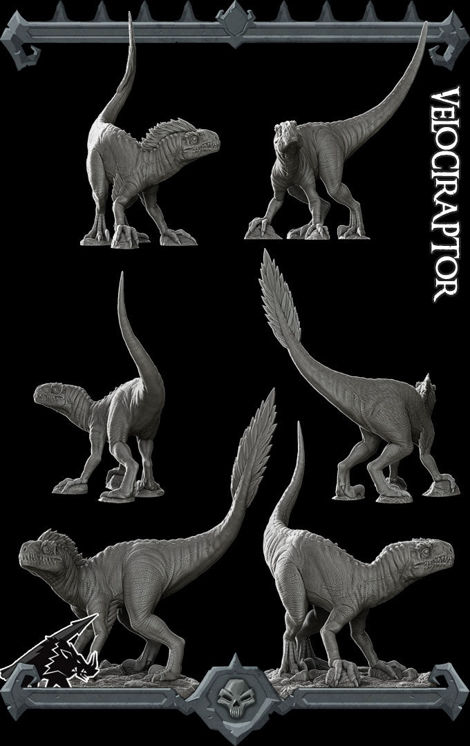 VELOCIRAPTORS- Miniature | All Sizes | Dungeons and Dragons | Pathfinder | War Gaming