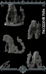 WERE MANTICORE - Miniature -All Sizes | Dungeons and Dragons | Pathfinder | War Gaming