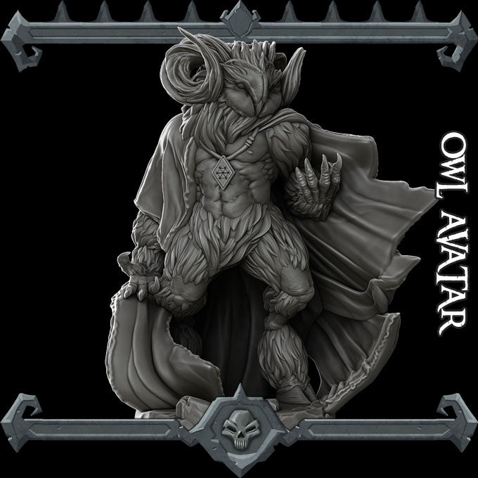 OWL AVATAR - Miniature | All Sizes | Dungeons and Dragons | Pathfinder | War Gaming
