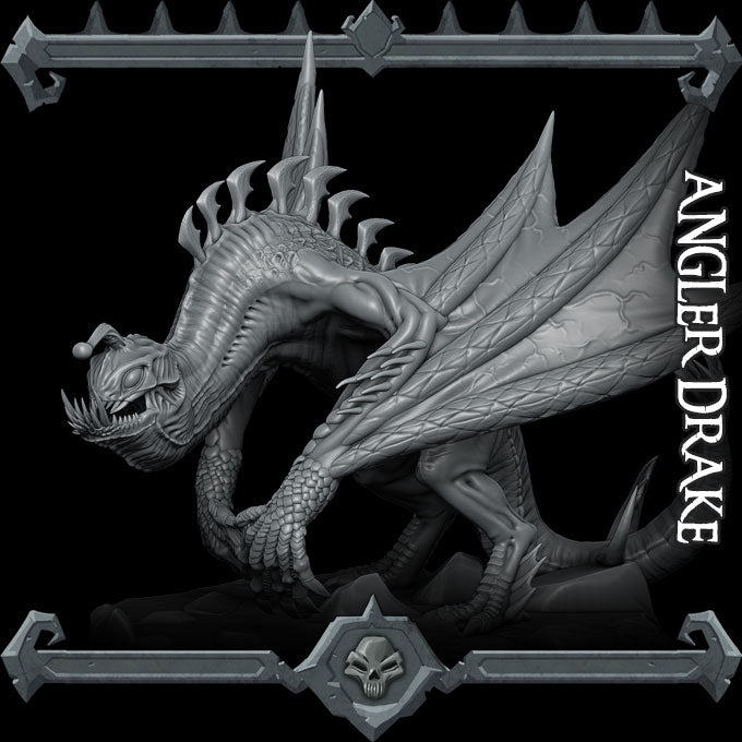 ANGLER DRAKE - Miniature | Dungeons and dragons | Cthulhu | Pathfinder | War Gaming