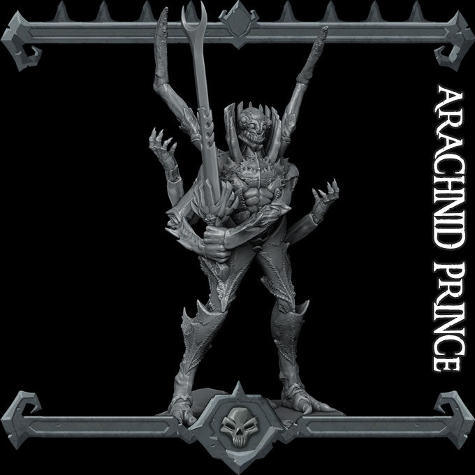 ARACHNID PRINCE - Miniature - All Sizes | Dungeons and Dragons | Pathfinder | War Gaming
