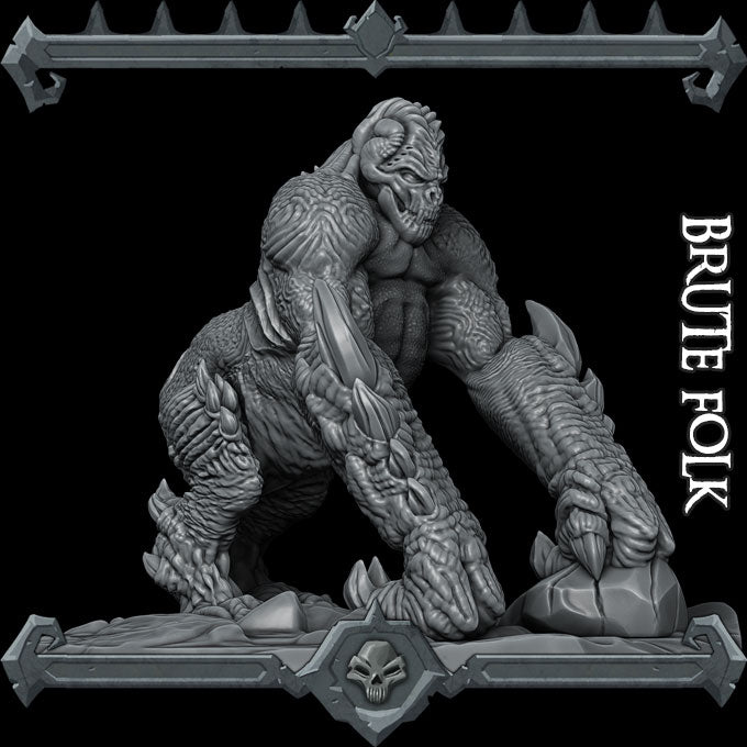 BRUTE FOLK - Miniature -All Sizes | Dungeons and Dragons | Pathfinder | War Gaming