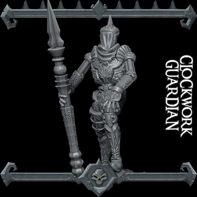 CLOCKWORK GUARDIAN - Miniature | All Sizes | Dungeons and Dragons | Pathfinder | War Gaming