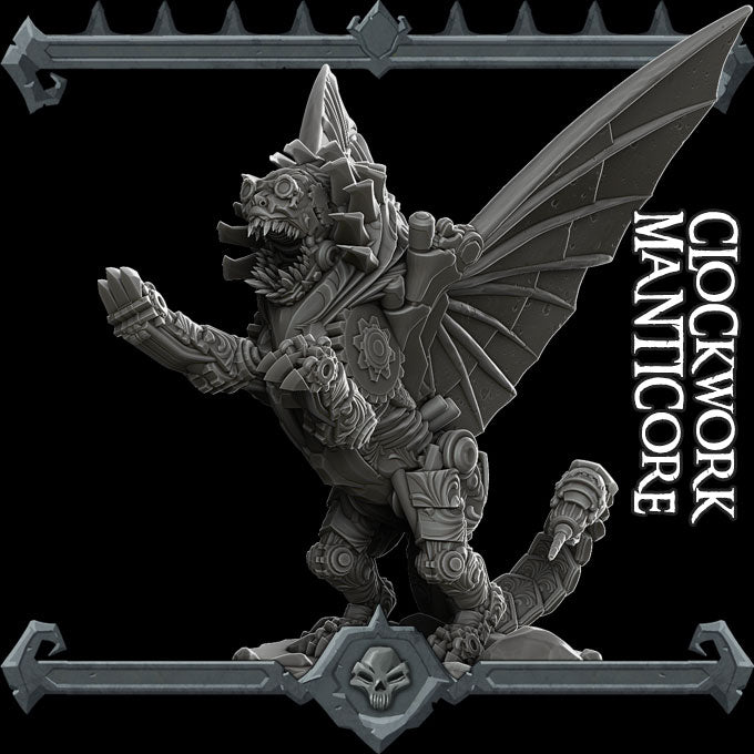 CLOCKWORK MANTICORE - Miniature | All Sizes | Dungeons and Dragons | Pathfinder | War Gaming